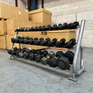 Mixed Dumbbell Set with Storage Rack
