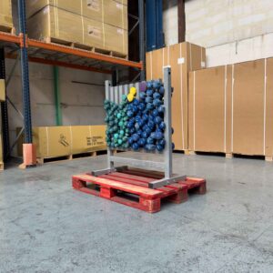 Epoxy Dumbbell Set with Storage Rack