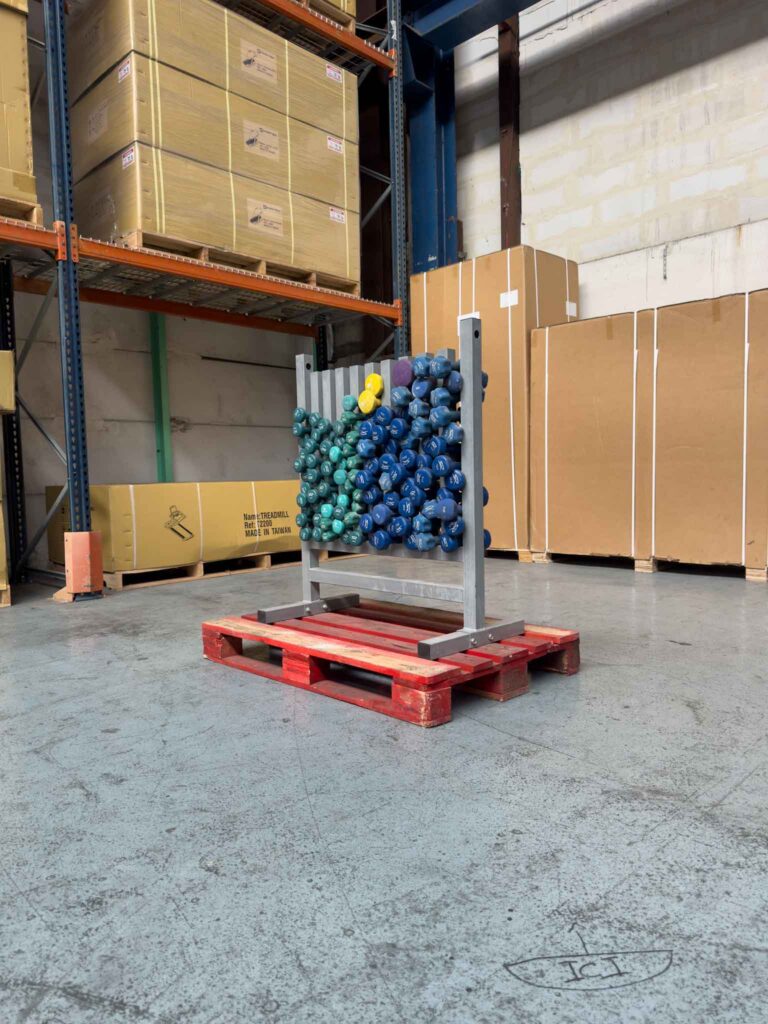 Epoxy Dumbbell Set with Storage Rack Fitness