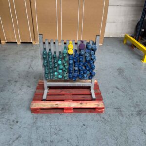 Epoxy Dumbbell Set with Storage Rack Fitness